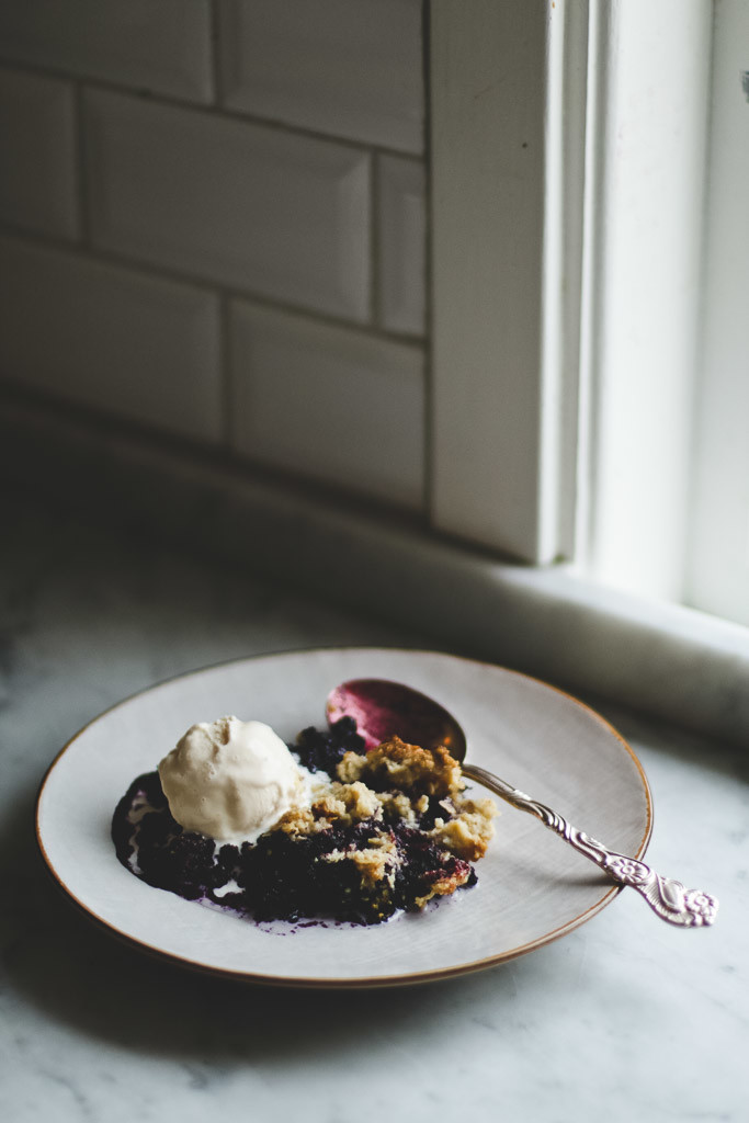 single serving blueberry crumble-10