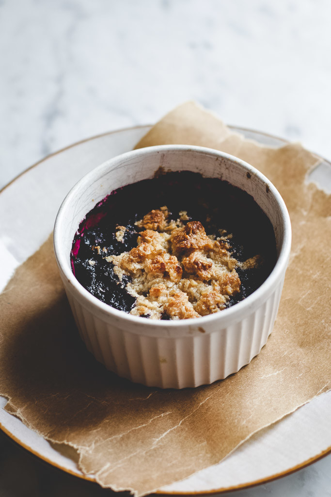 single serving blueberry crumble-11