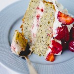 Lemon and Poppy Seed Cake with Strawberry Cream